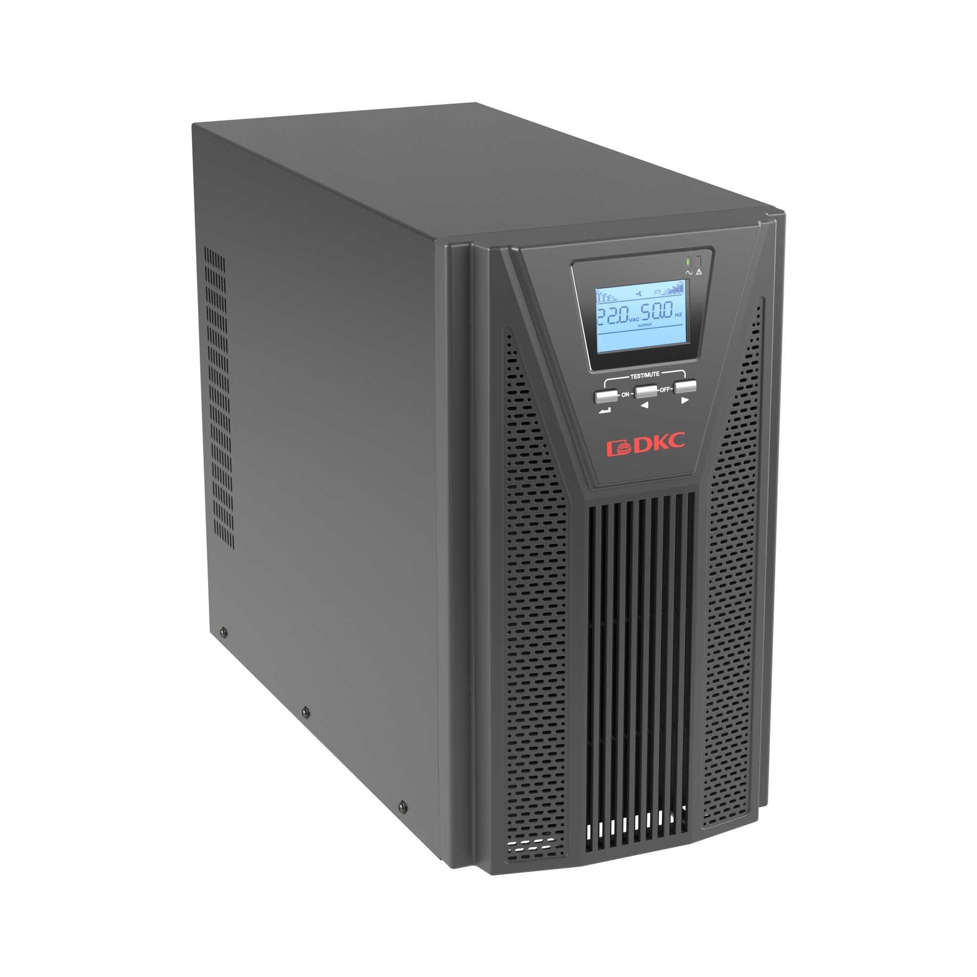 DKC Онлайн ИБП ДКС серии Small Tower, 2000 ВА/1800 Вт, 1/1, 4xSchuko, EPO, USB, RS-232, RJ45, 6x7Ач — миниатюра 2
