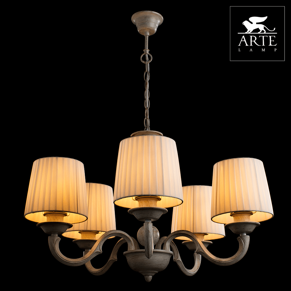 Arte Lamp Alba Белая Люстра 40W E27 A9395LM-5WG — миниатюра 2