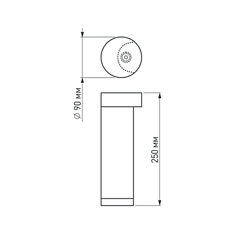 Arlight Светильник LGD-Path-Round90-H250B-7W Warm White (IP54 Металл, 3 года) 020347 — миниатюра 5