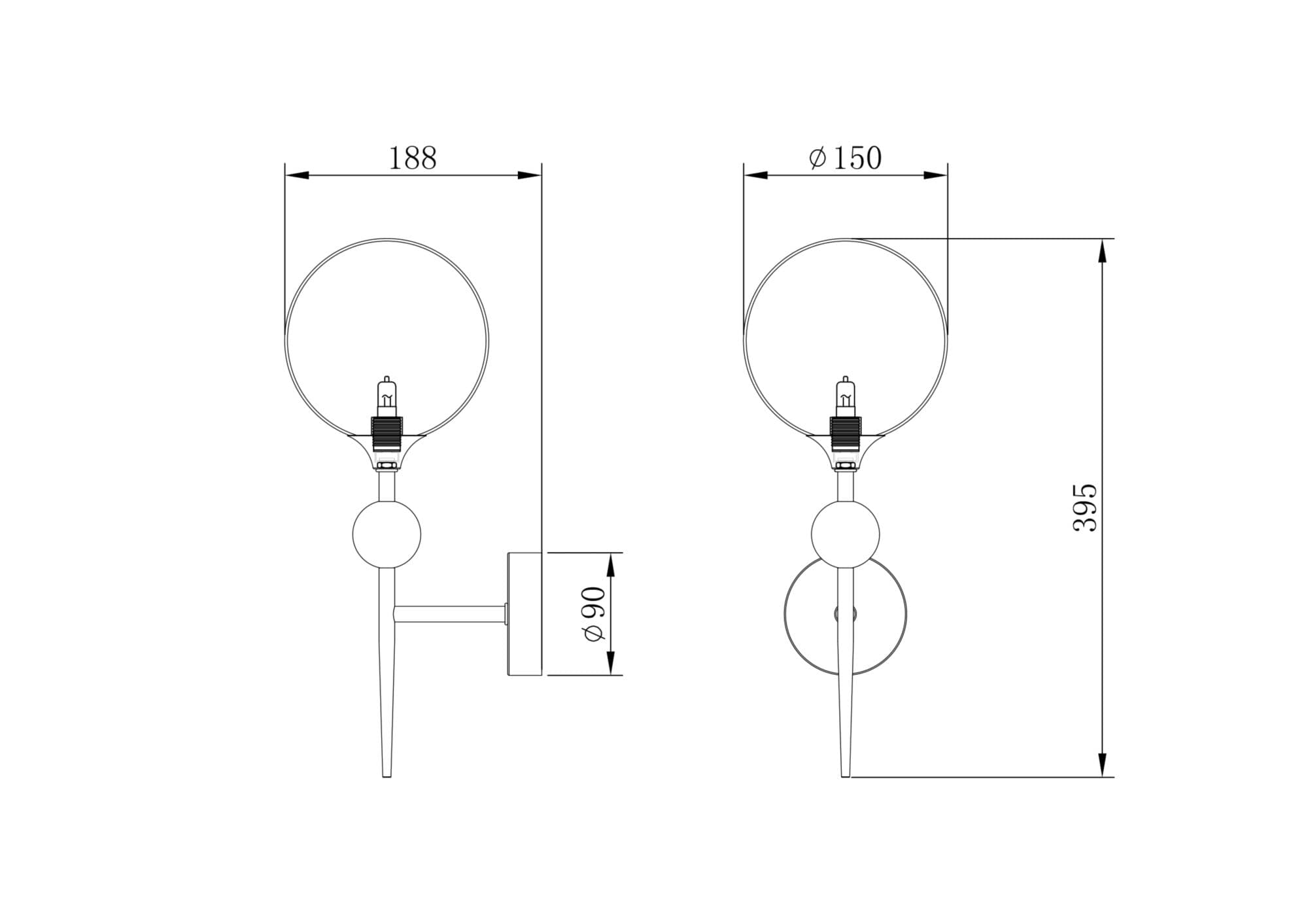 Freya Modern Maddison Золотая бронза Бра FR5115WL-01BZ — миниатюра 4