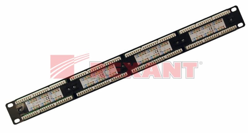 Патч-панель 19", 1U, 24 порта RJ-45, категория 5e Rexant 04-0021 — миниатюра 2