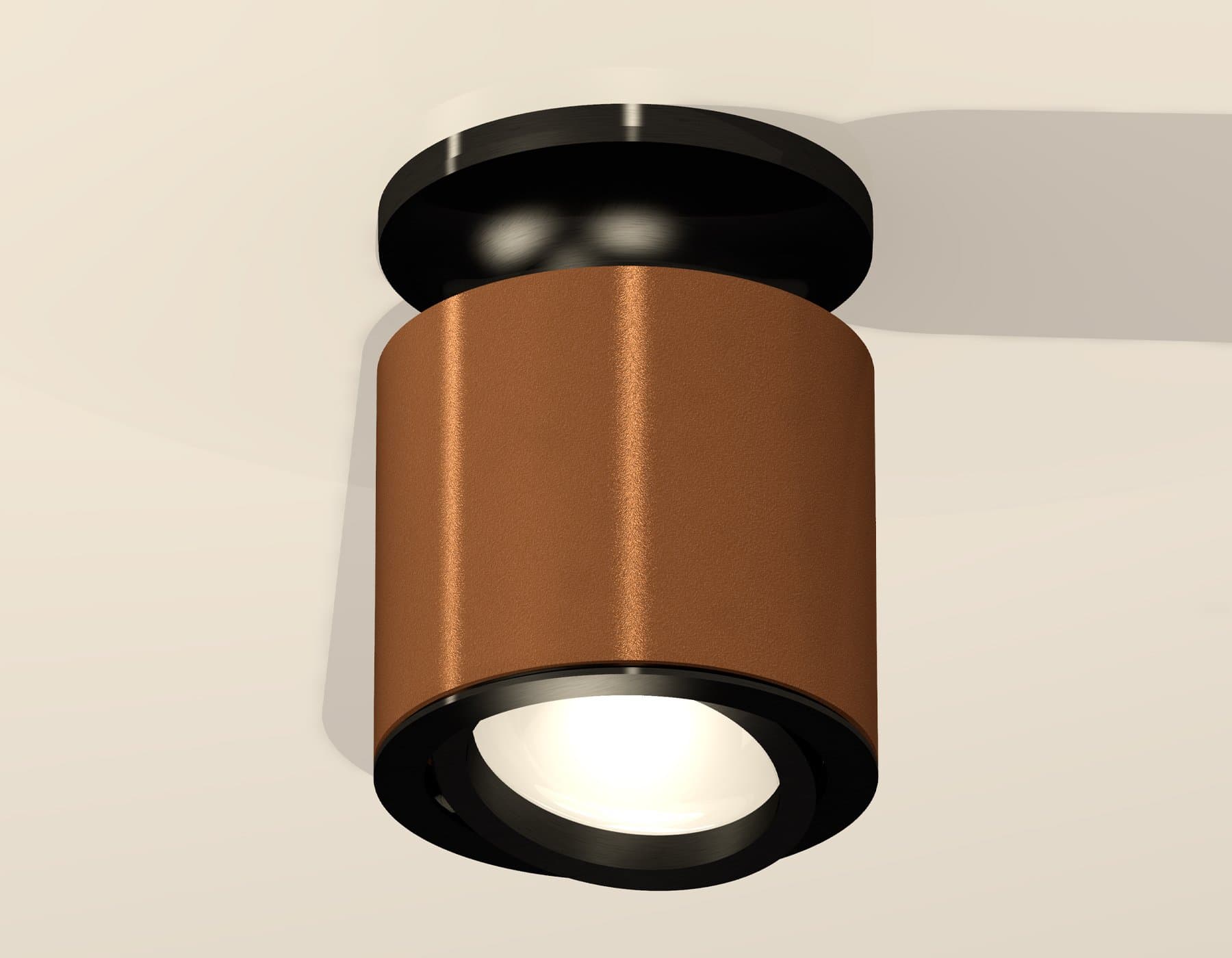 Ambrella Комплект накладного поворотного светильника XS7404100 SCF/PBK кофе песок/черный полированный MR16 GU5.3 (N7926, C7404, N7002) — миниатюра 2