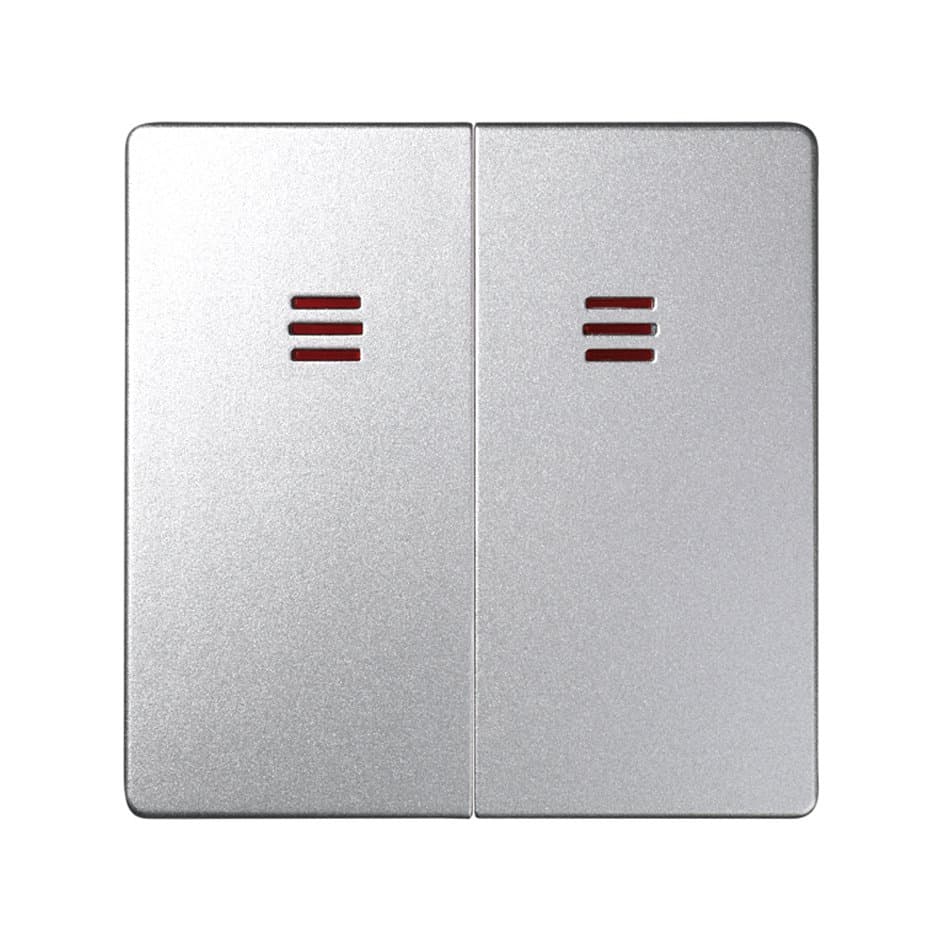 Simon 82 Detail Алюминий Клавиша 2-ая с подсветкой (для 75393-, 75394-39) 82025-93