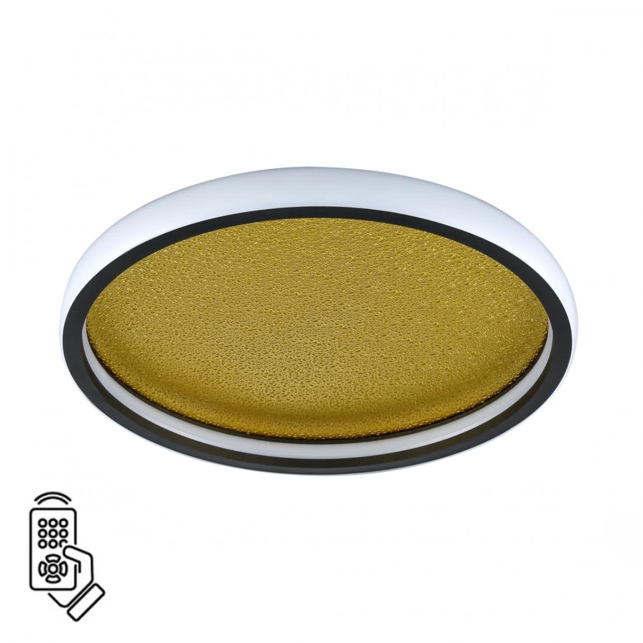 Sonex 7736/60L MITRA LED SN Светильник металл/акрил/белый/золотой/черный LED 60Вт 3000-6000К D450 IP20 пульт ДУ SHIMMERS