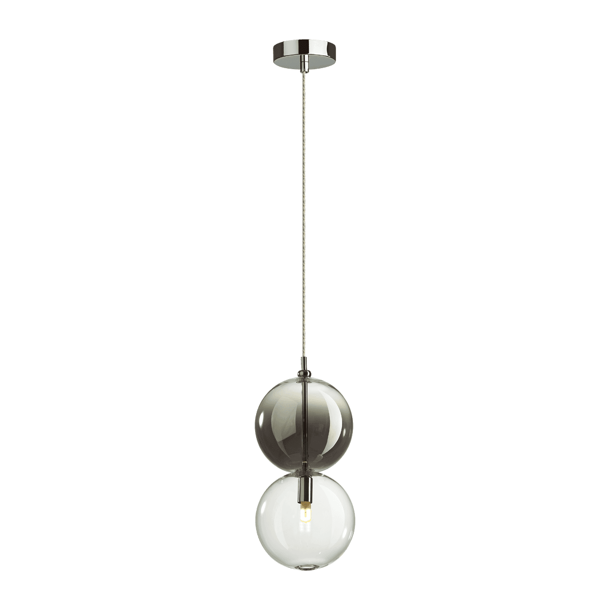 Odeon Light 4980/1A PENDANT ODL22 239 хром/дымчатый/стекло Подвес G9 1*40W TWIXY — миниатюра 2