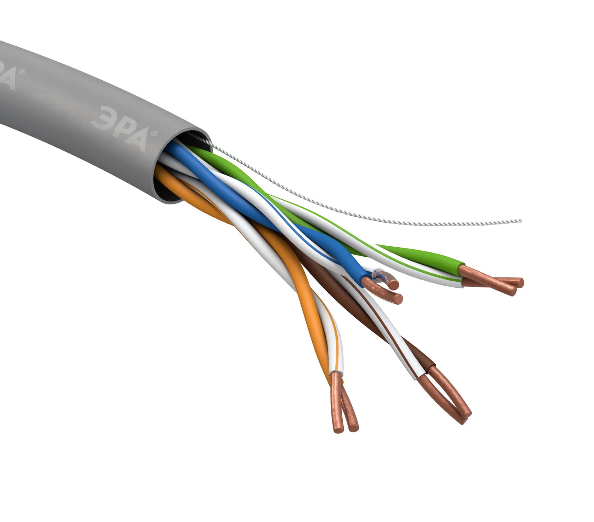 ЭРА UL-4-PVC Кабель витая пара U/UTP 4x2x24AWG Cat5e CU PVC 305м SIMPLE