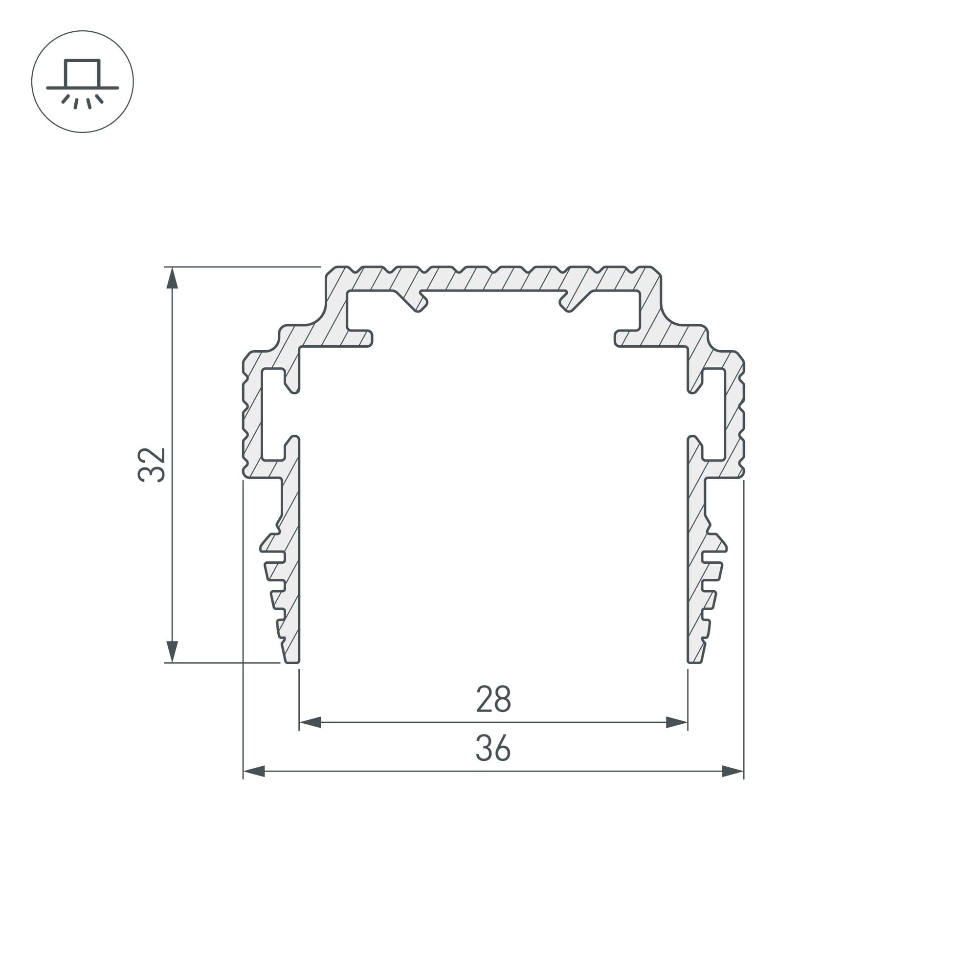 Arlight Профиль-держатель TEK-PLS-ZM-TK-2000 (Алюминий) 035011 — миниатюра 3