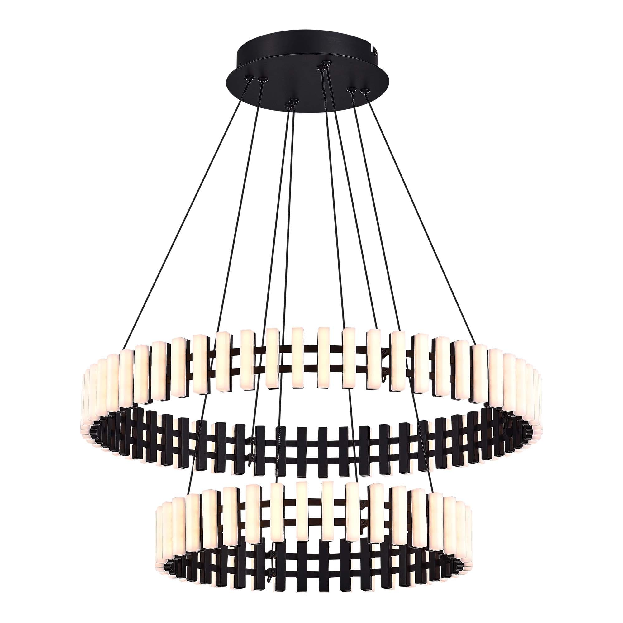 ST LUCE SL6203.403.65 Люстра подвесная Черный/Белый LED 1*65W 3000K