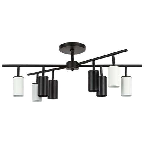 Lightstar LR728364374 Люстра RULLO 8х50W GU10 ЧЕРНЫЙ/БЕЛЫЙ (571728+214437-4+214436-4), шт