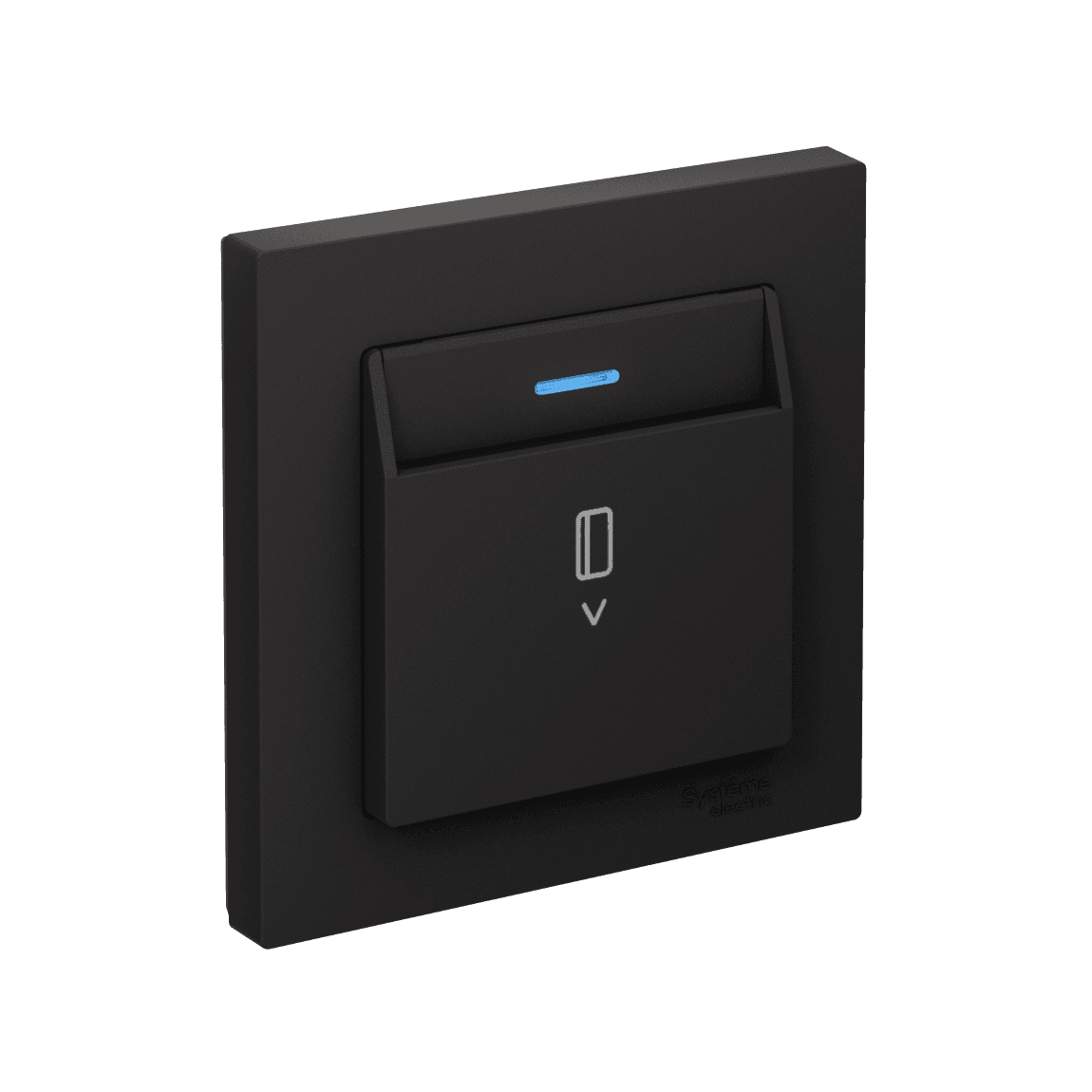 Systeme Electric AtlasDesign Карбон Выключатель карточный с подсветкой, 10А, без задержки отключения, механизм — миниатюра 11