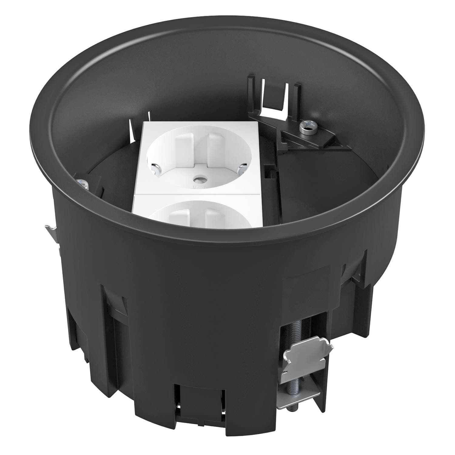 OBO BETTERMANN  Монтажная коробка для лючка GES R2, 120х85 мм (с 2 розетками 250В 16A, полиамид) 7408832 — миниатюра 1
