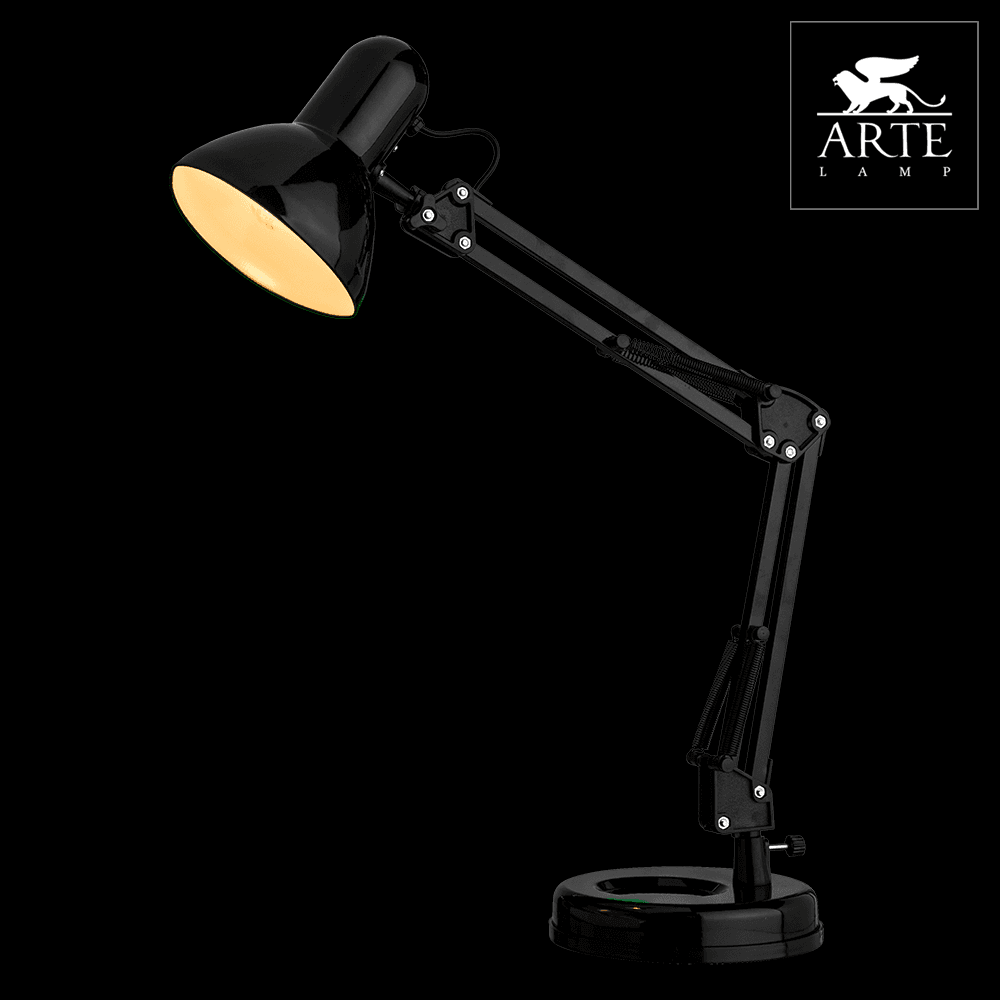 Arte Lamp Junior Черная Лампа настольная офисная 40W E27 A1330LT-1BK — миниатюра 2