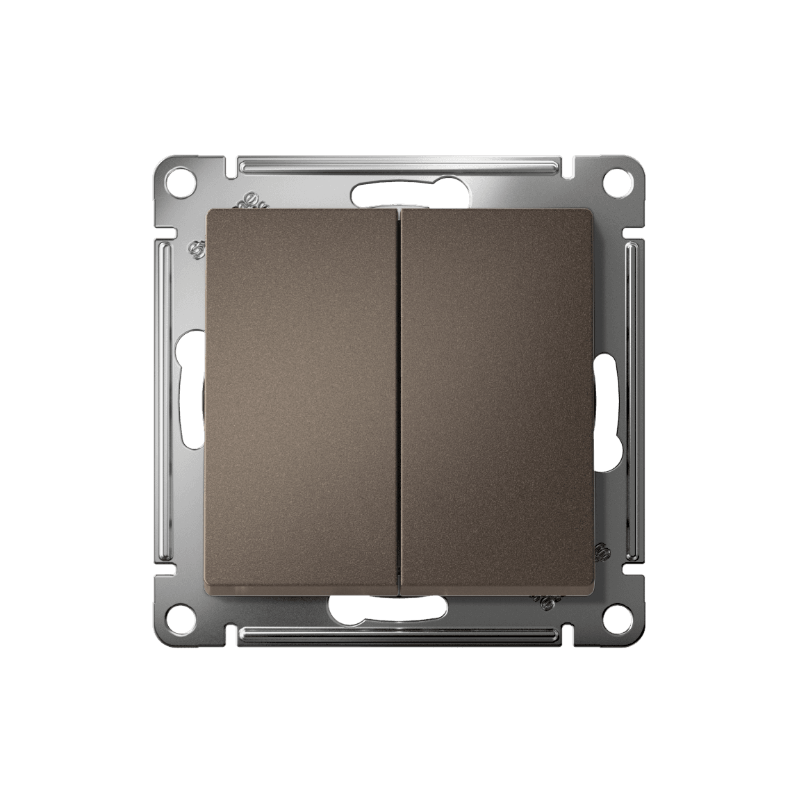 Systeme Electric AtlasDesign Мокко Переключатель 2-клавишный, сх.6/2, 10АХ, мех., быстрозажим. клем. — миниатюра 4