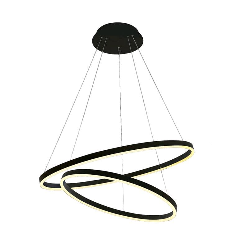 Kink Light 08220,19A(4000K) Подвес диммируемый Тор черный d80+60 h110 Led 86W (4000K)