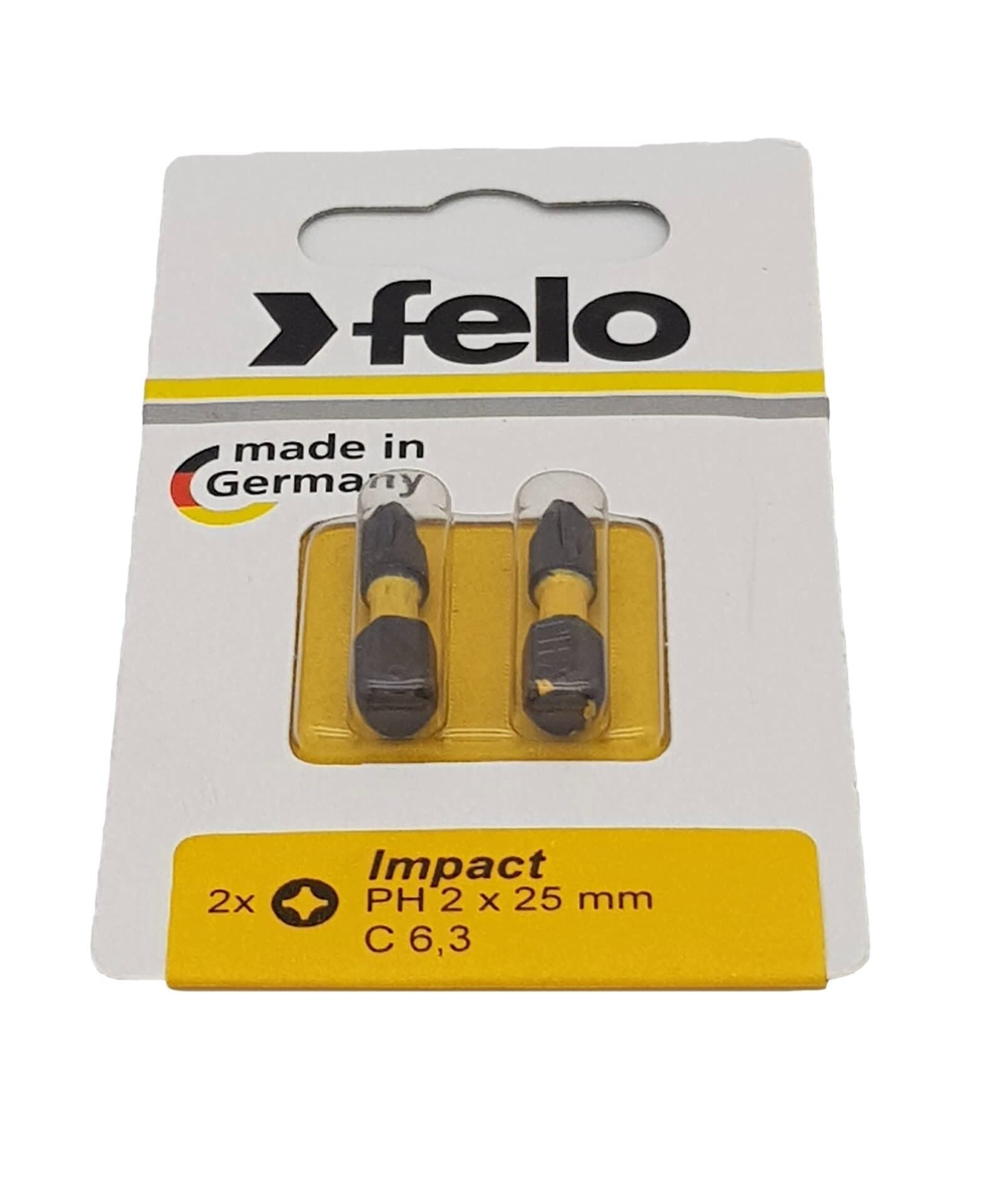 Felo Бита ударная серия Impact PH 2х25, 2 шт в блистере 02202241 — миниатюра 2