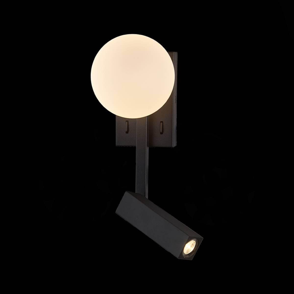 ST Luce SL1581.401.02 Светильник настенный Черный/Белый LED 2*1+4W — миниатюра 2