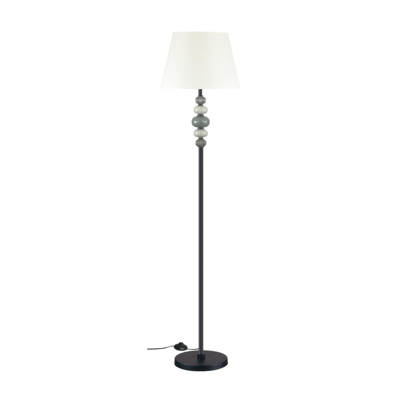 Odeon Light 4896/1F MODERN ODL_EX23 27 черный матов./серый/молочный металл/керамика/ткань Торшер E27 1*60W SOCHI