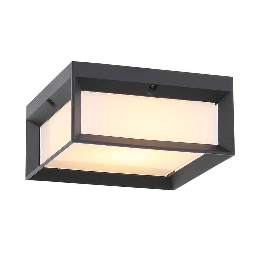 ST LUCE SL077.402.01 Светильник уличный потолочный Черный/Белый LED 1*12W — миниатюра 1