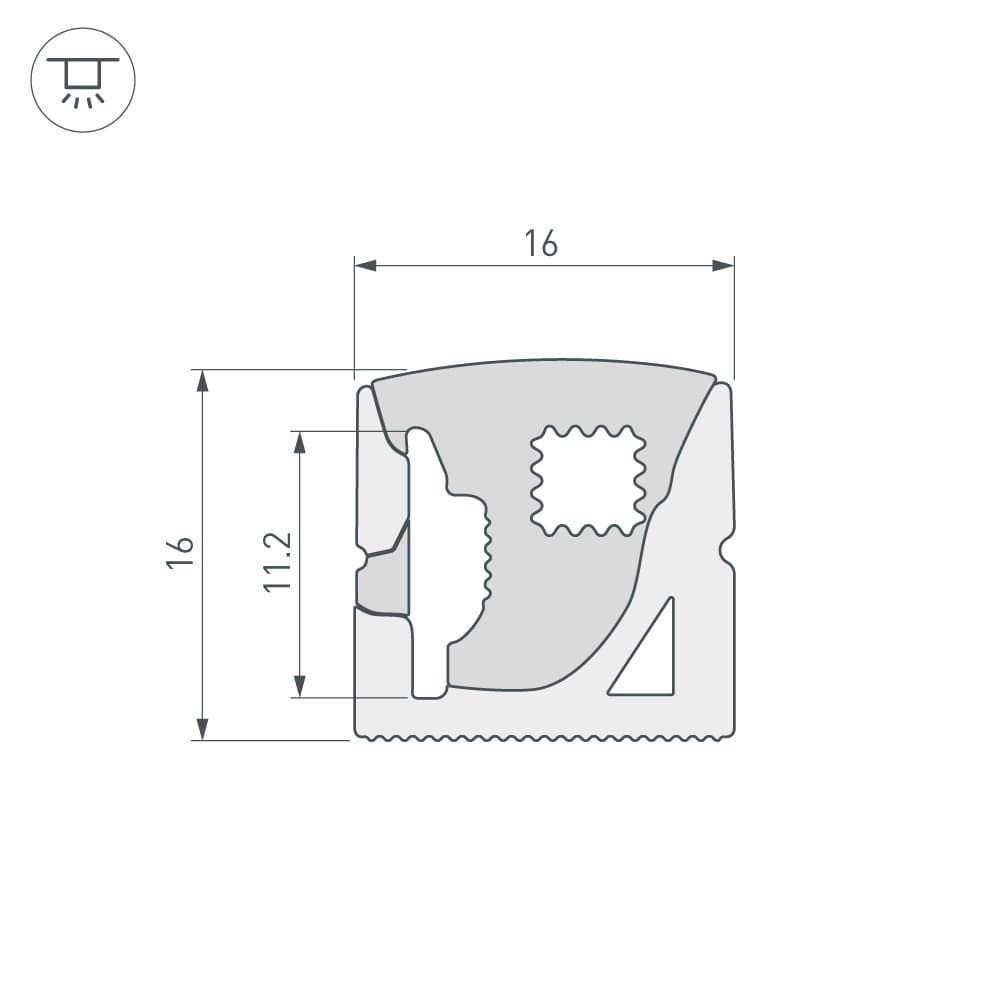 Arlight Силиконовый профиль WPH-FLEX-1616-SIDE-S11-50m WHITE (Силикон) 040831 — миниатюра 2