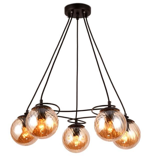 Ambrella Подвесная люстра TR9022/5 BK/TI черный/янтарь E14 max 40W D560*800 — миниатюра 1