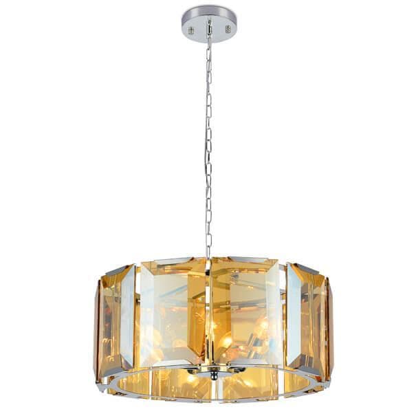 Ambrella Подвесная люстра с хрусталем TR5133 CH/TI хром/янтарь E14/5 max 40W D500*1000 — миниатюра 1