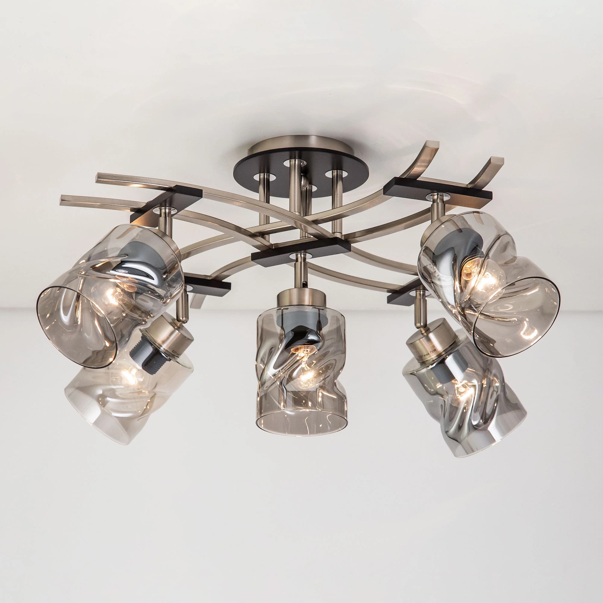 Citilux CL142155 Мерида Хр.Мат+Дымч Люстра — миниатюра 1