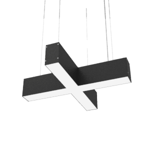 Varton Светодиодный светильник X-line X-образный 20 Вт 4000 К 532x500x100 мм RAL9005 черный муар с рассеивателем опал и торцевыми крышками (4 шт.) V1-R0-9XX23-02OP0-4002040