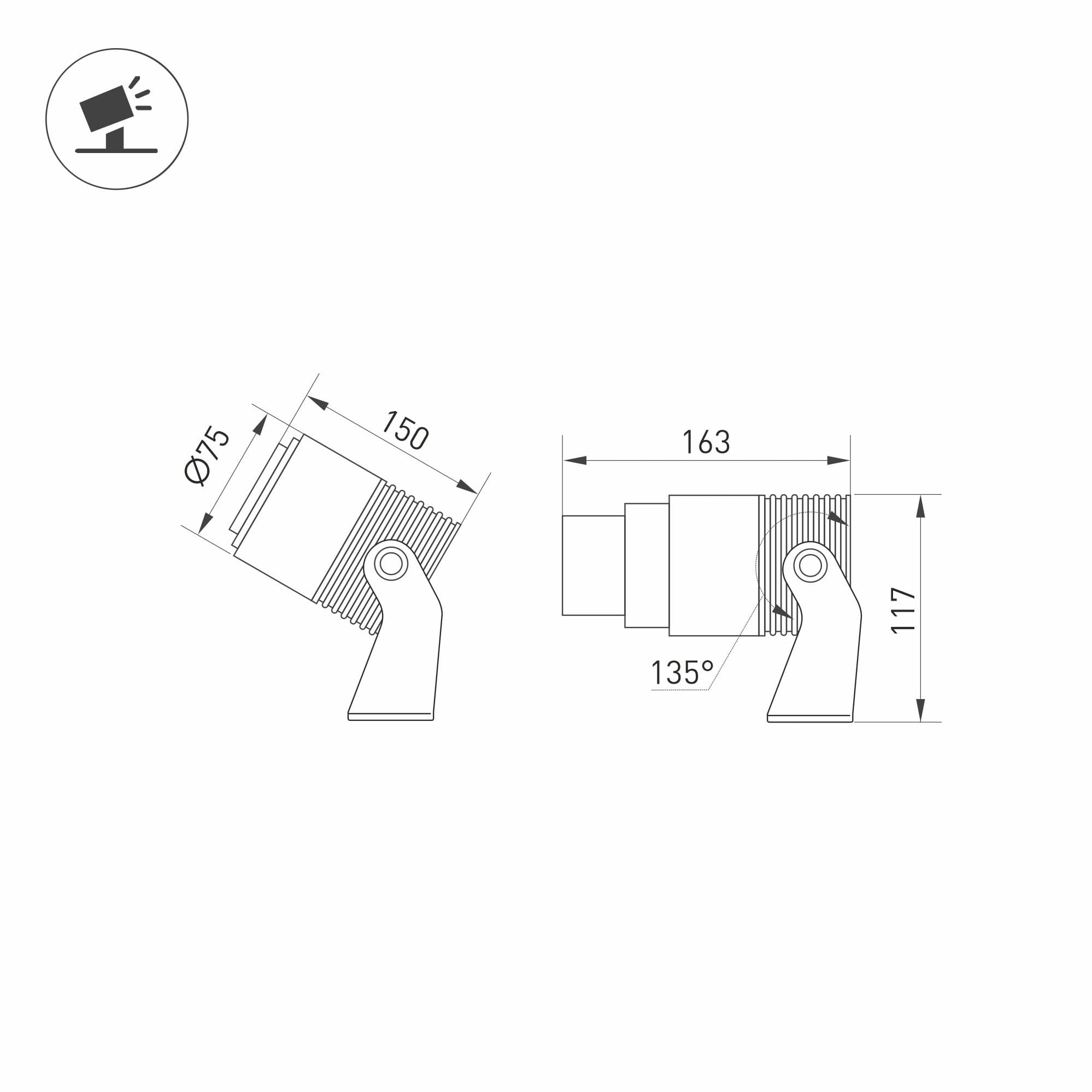 Arlight Светильник ALT-RAY-ZOOM-R75-18W Day4000 (DG, 10-40 deg, 230V) (IP67 Металл, 3 года) 032561 — миниатюра 3