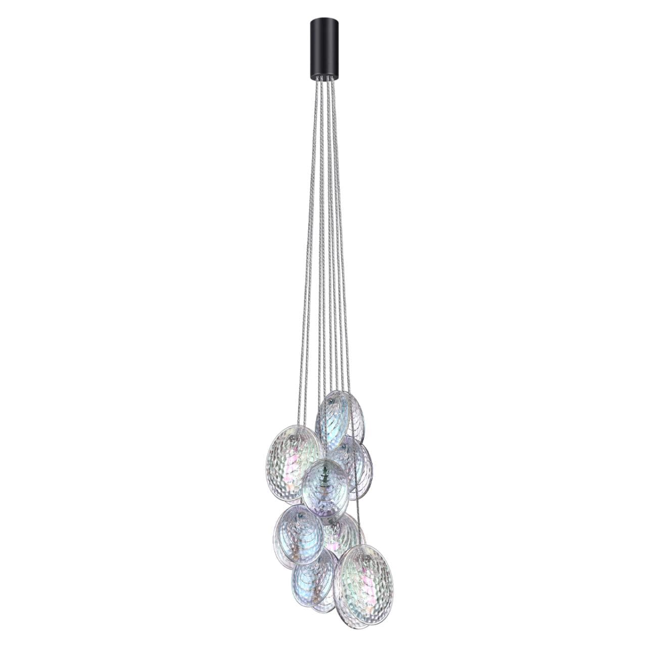 Odeon Light 5039/8 MODERN ODL24 297 черный/перламутровый/металл/стекло Люстра G9 8*40W MUSSELS
