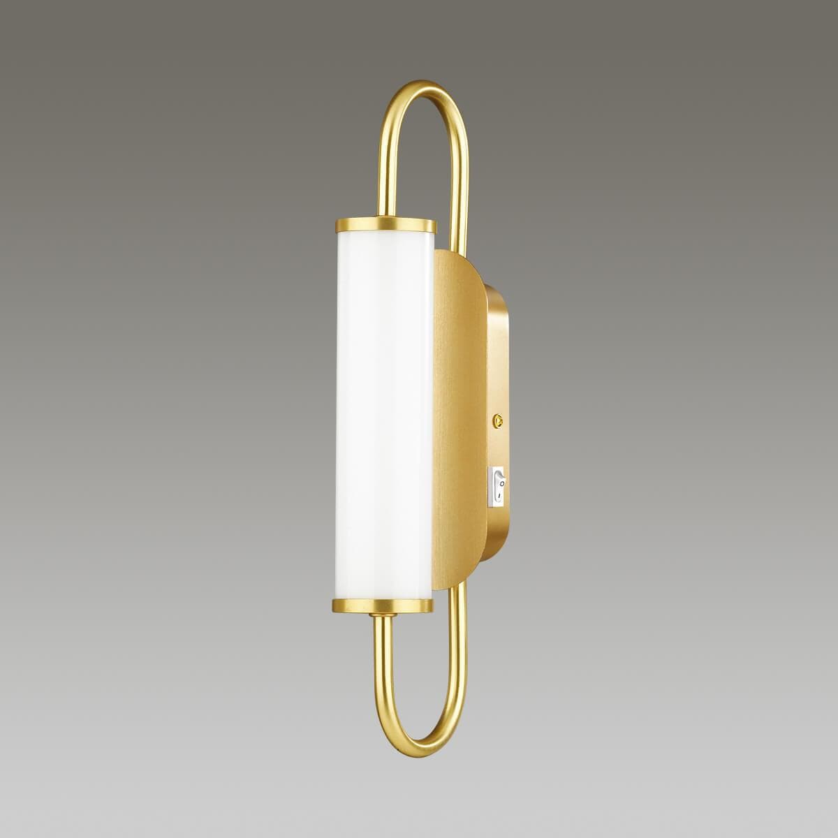 Odeon Light MODERN ODL21 507 белый/золотой Настенный светильник выключатель на базе LED 6W 480Лм 3000К PONTE 4270/6WL — миниатюра 4