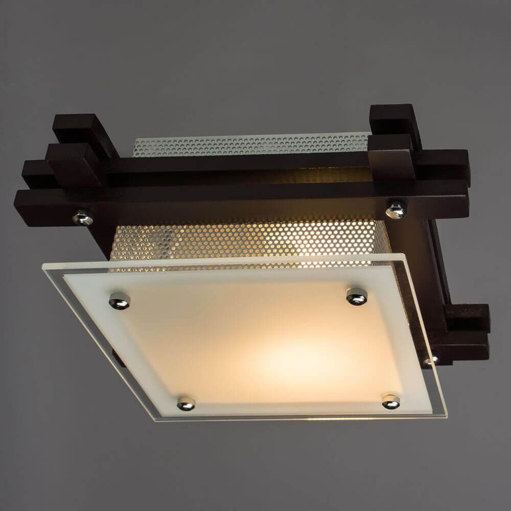 Arte Lamp Archimede Коричневый/Белый Светильник потолочный 1x60W 1xE27 A6462PL-1CK — миниатюра 2