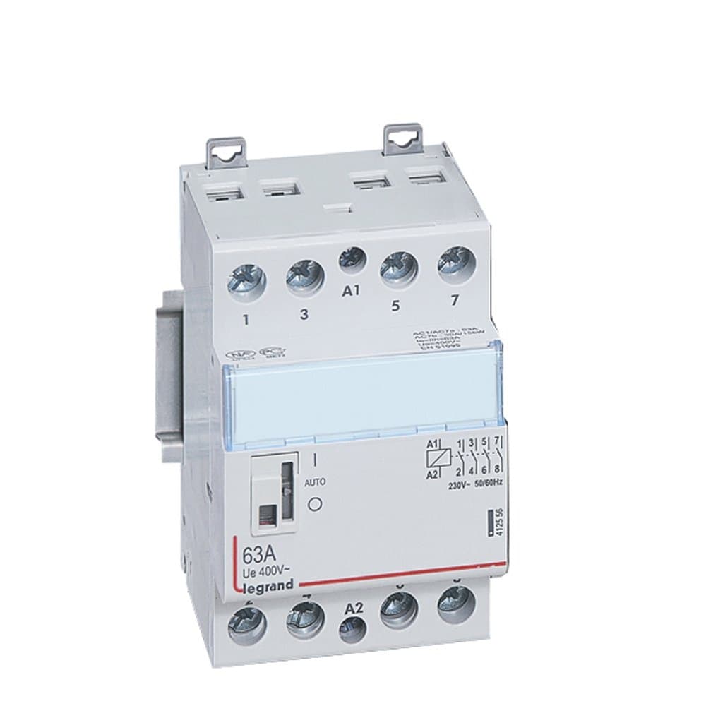 Legrand CX3 Контактор 230V 4НО 63А с руч.уп. 412556