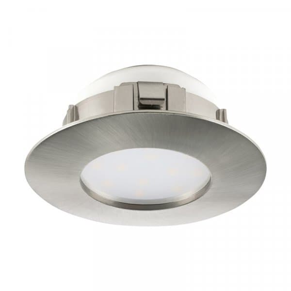 Eglo Светильник LED встраиваемый PINEDA, 1х6W(LED), Ø78, IP44, пластик, никель матовый 95819 — миниатюра 1