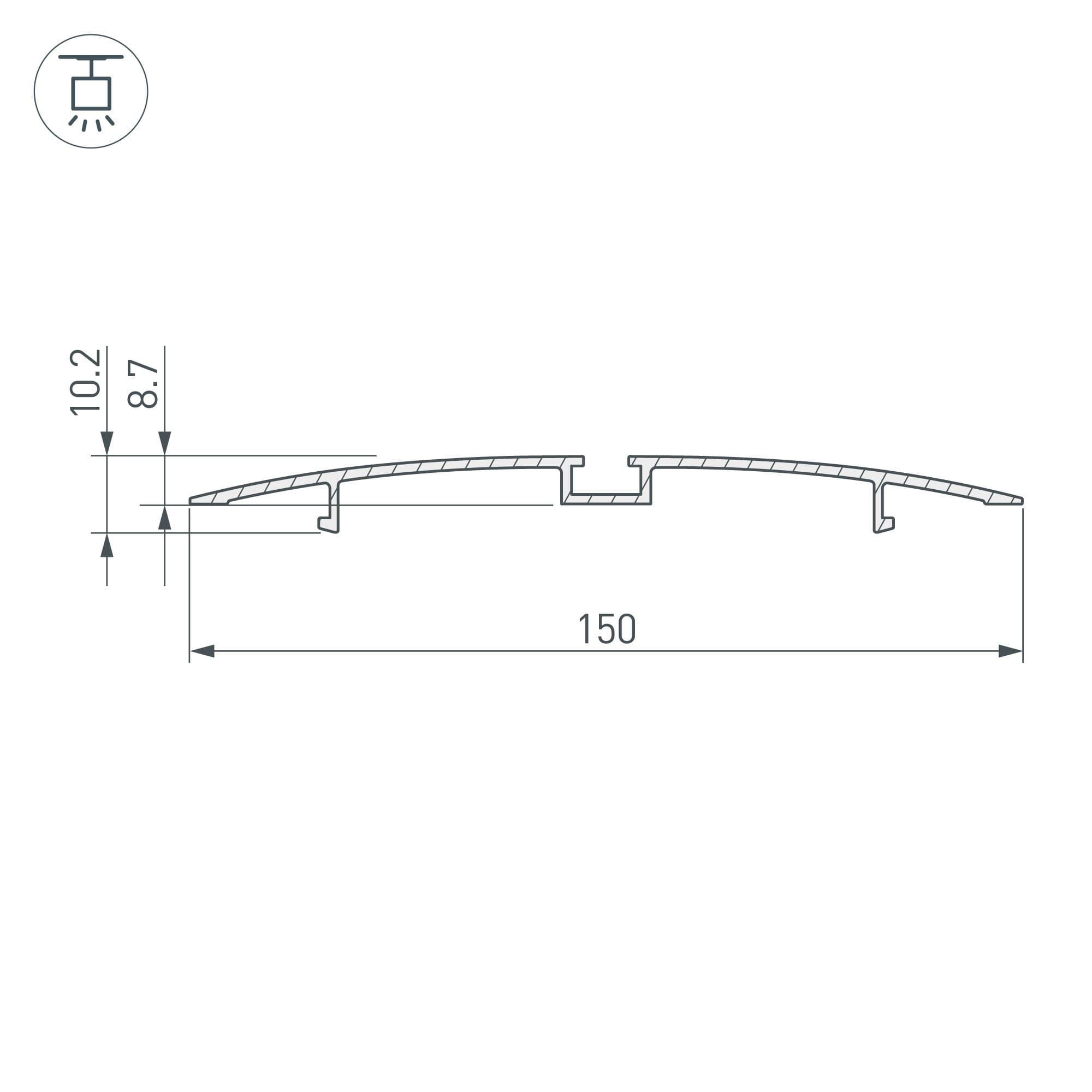 Arlight Профиль MULTI B-2000 ANOD (Алюминий) 014536 — миниатюра 2