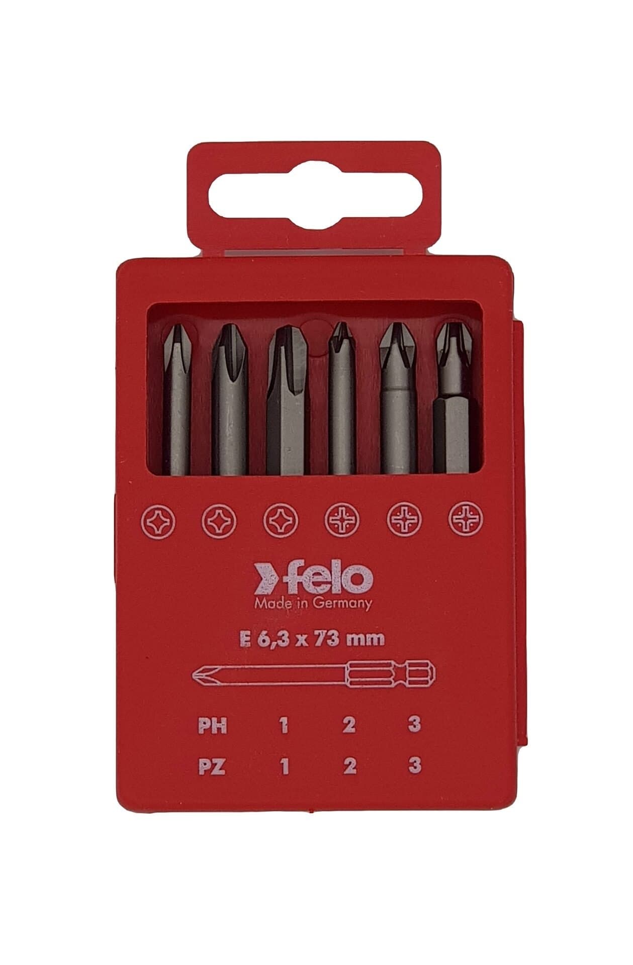 Felo Набор бит PZ/PH Industrial  73 мм в кейсе, 6 шт 03291716 — миниатюра 2