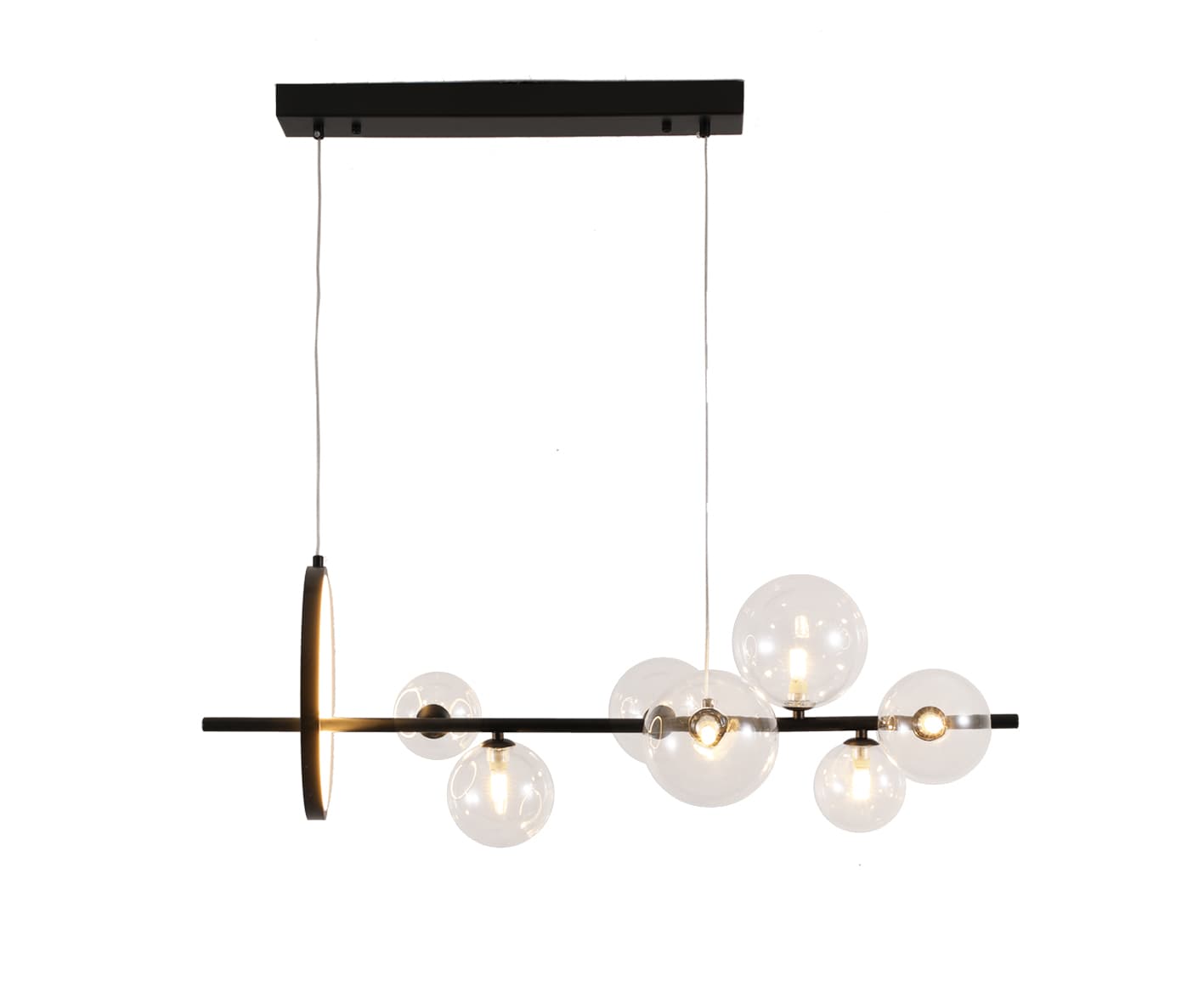 Kink Light 07608-7A,19 Люстра Иона черный w90*28 h150 G9 7*5W+ Led 17W (4000K) (Led) (лампами не комплектуется)