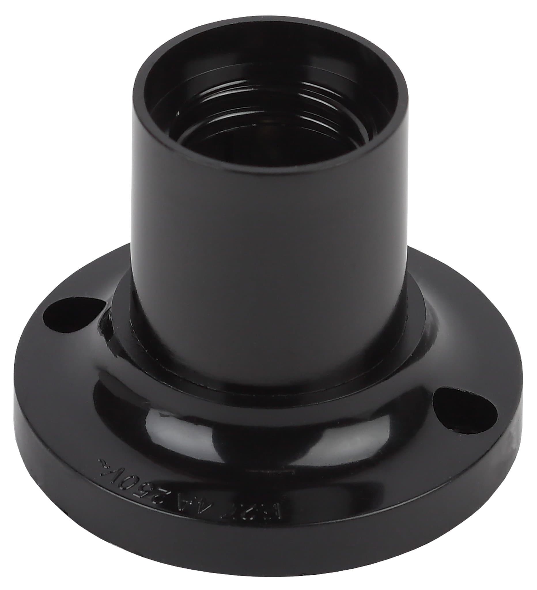 ЭРА ACS PTR/POT-E27-BAK-BL-BOX50 Черный Патрон Е27 потолочный бакелит