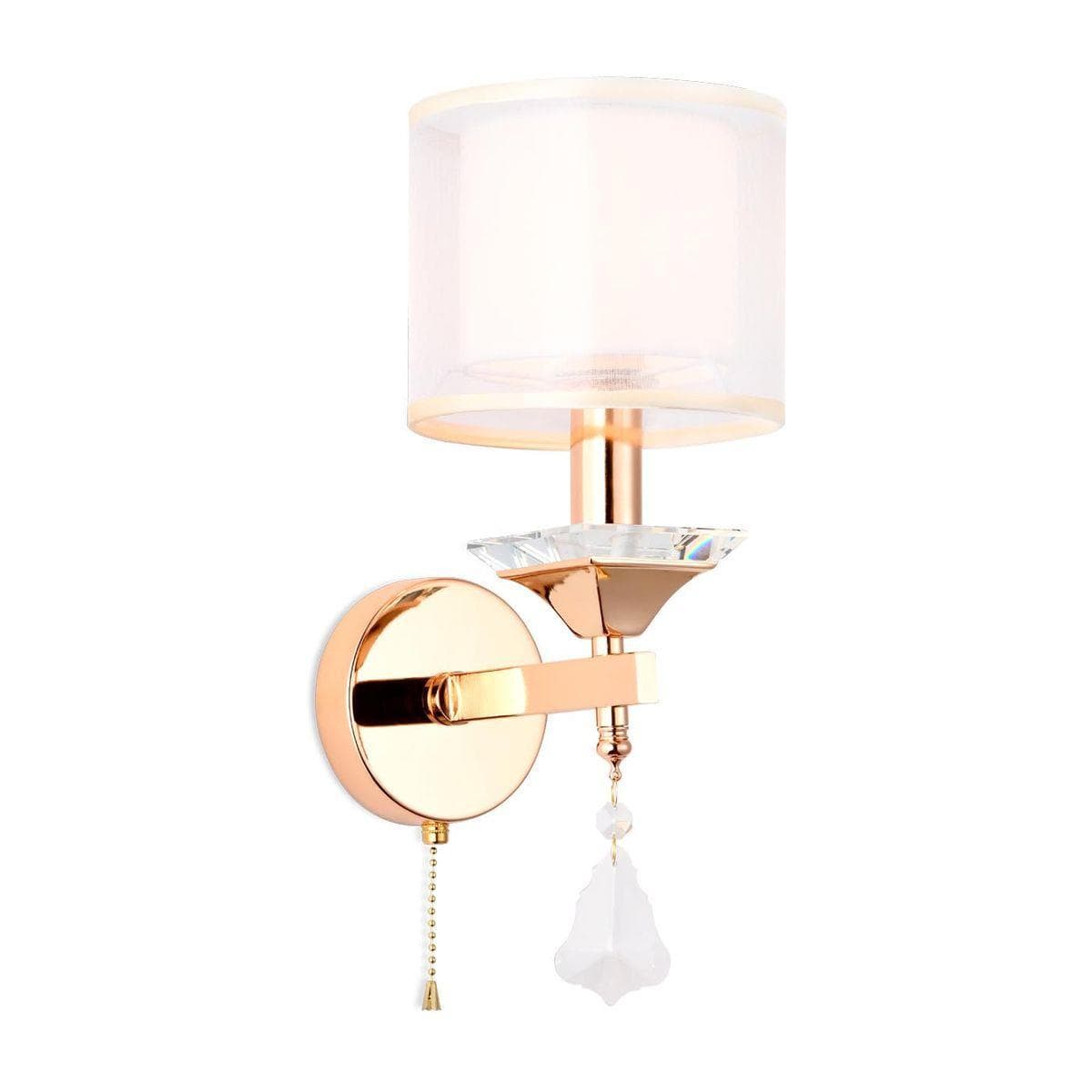 Ambrella Настенный светильник с хрусталем TR4543 GD/WH золото/белый E14 max 40W 340*150*200 — миниатюра 1