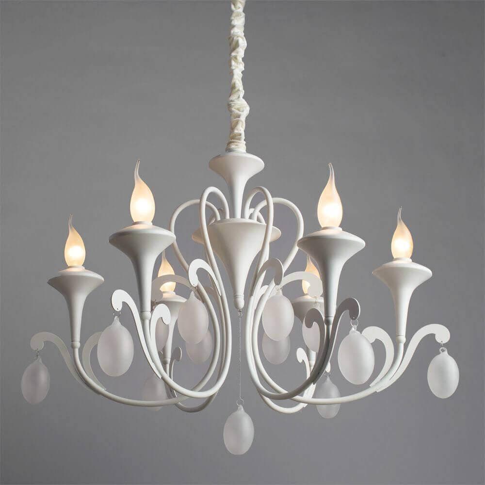Arte Lamp Montmartre Белая Люстра 40W E14 A3239LM-6WH — миниатюра 7