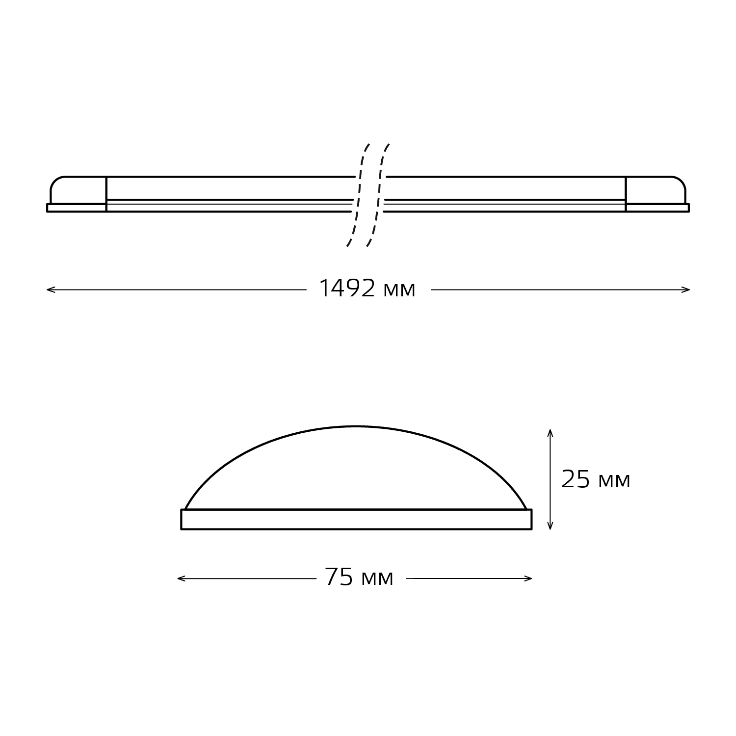 Gauss Светильник линейный WLF-1 50W 4500lm 4000K 185-265V IP20 1492*75*25мм алюминий LED 144126250 — миниатюра 2