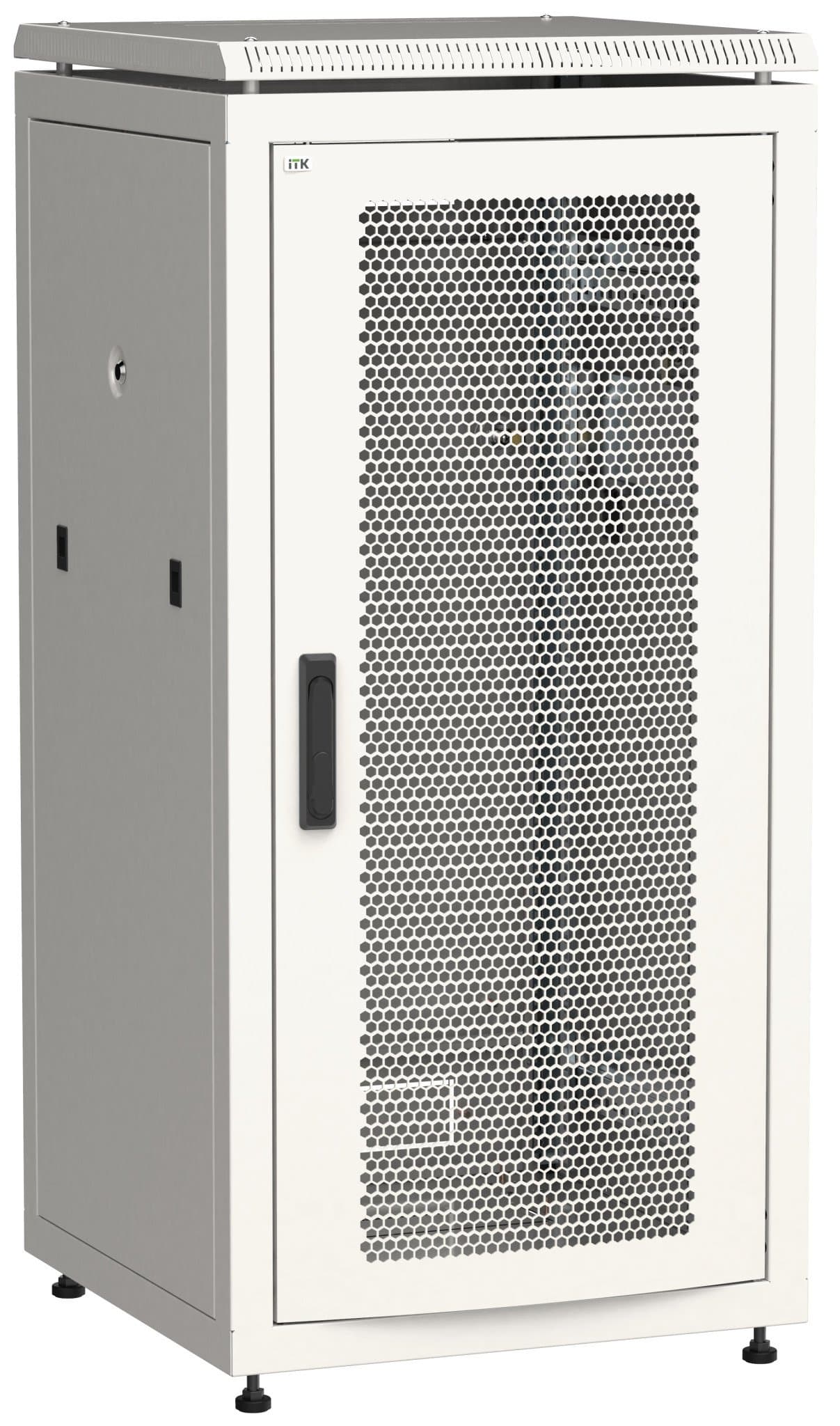 IEK LINEA N ITK Шкаф сетевой 19" LINEA N 28U 600х800 мм перфорированная передняя дверь, серый LN35-28U68-P