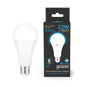 Gauss Лампа A70 22W 1640lm 6500K E27 LED 102502322