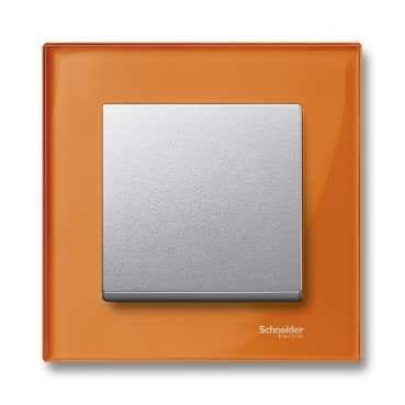 SE Merten SM M-Elegance Стекло Оранжевый кальцит Рамка 1-ая MTN404102 — миниатюра 2