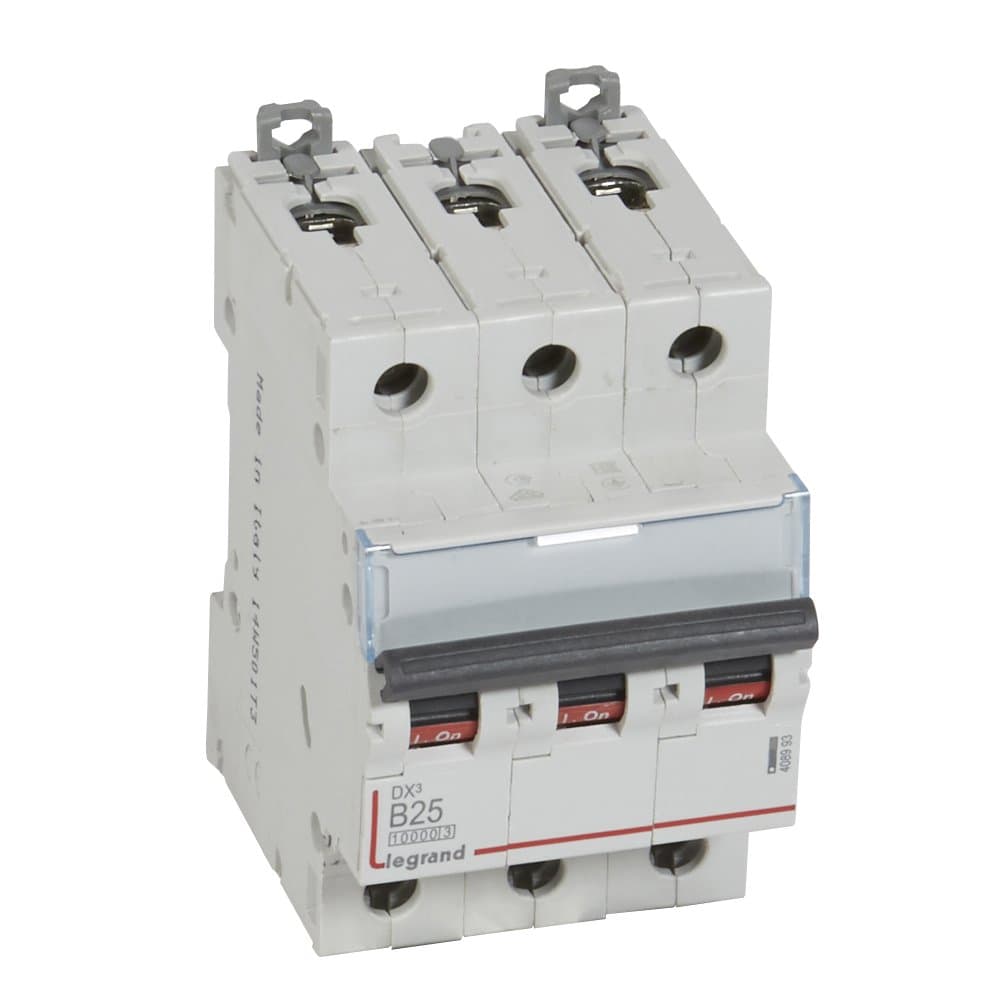 Legrand DX3 Автоматический выключатель 3P 25A (B) 10kA/16kA 408993 — миниатюра 1