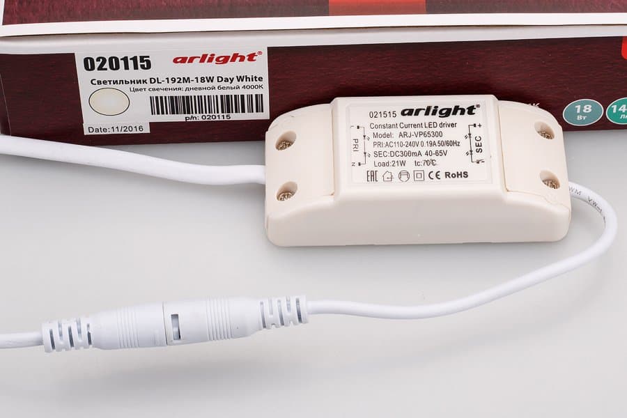 Arlight Светильник DL-192M-18W Day White (IP40 Металл, 3 года) 020115 — миниатюра 2