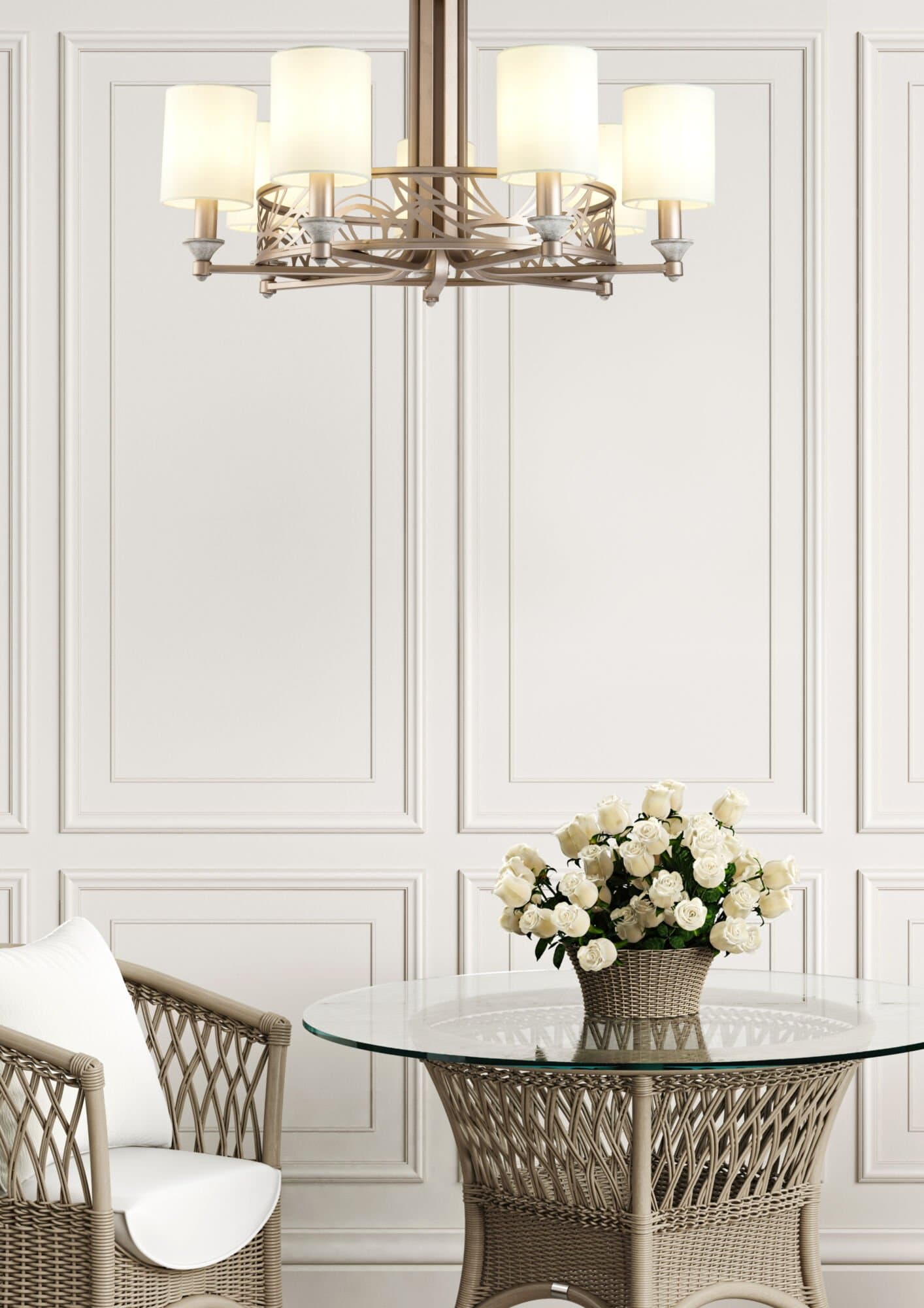 Maytoni House Vittoria Кремовый с Золотом Люстра E14 40W H004CL-07BG — миниатюра 3
