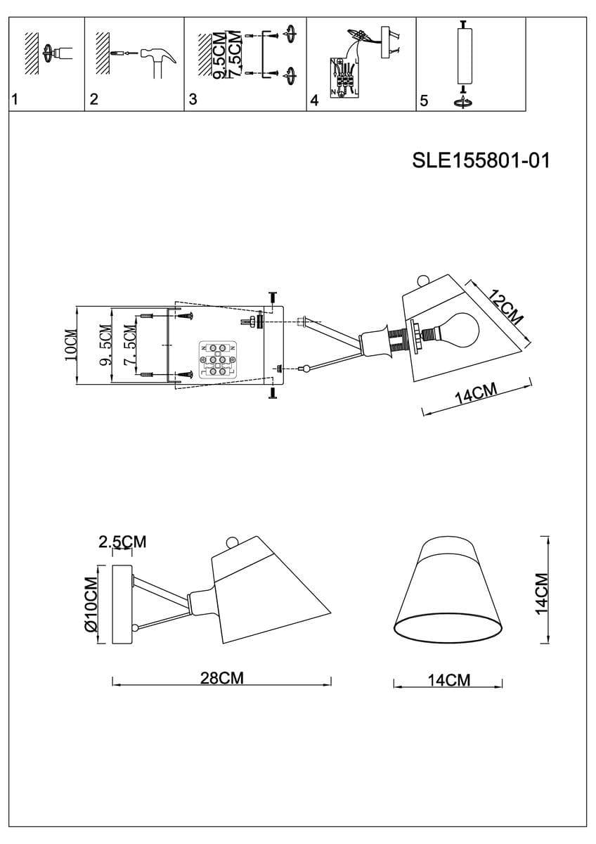 Evoluce SLE155801-01 Бра Хром/Белый E14 1*40W — миниатюра 3