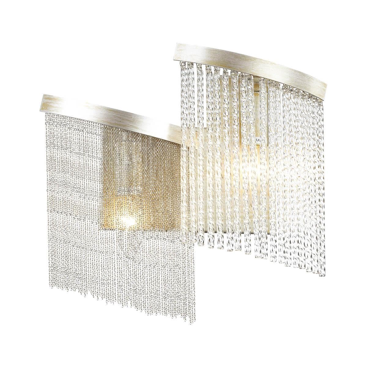 Odeon Light 4630/2W ODL20 417 серебристый/стекло/металл.цепочки Бра E14 2*40W 220V GRAZA — миниатюра 1