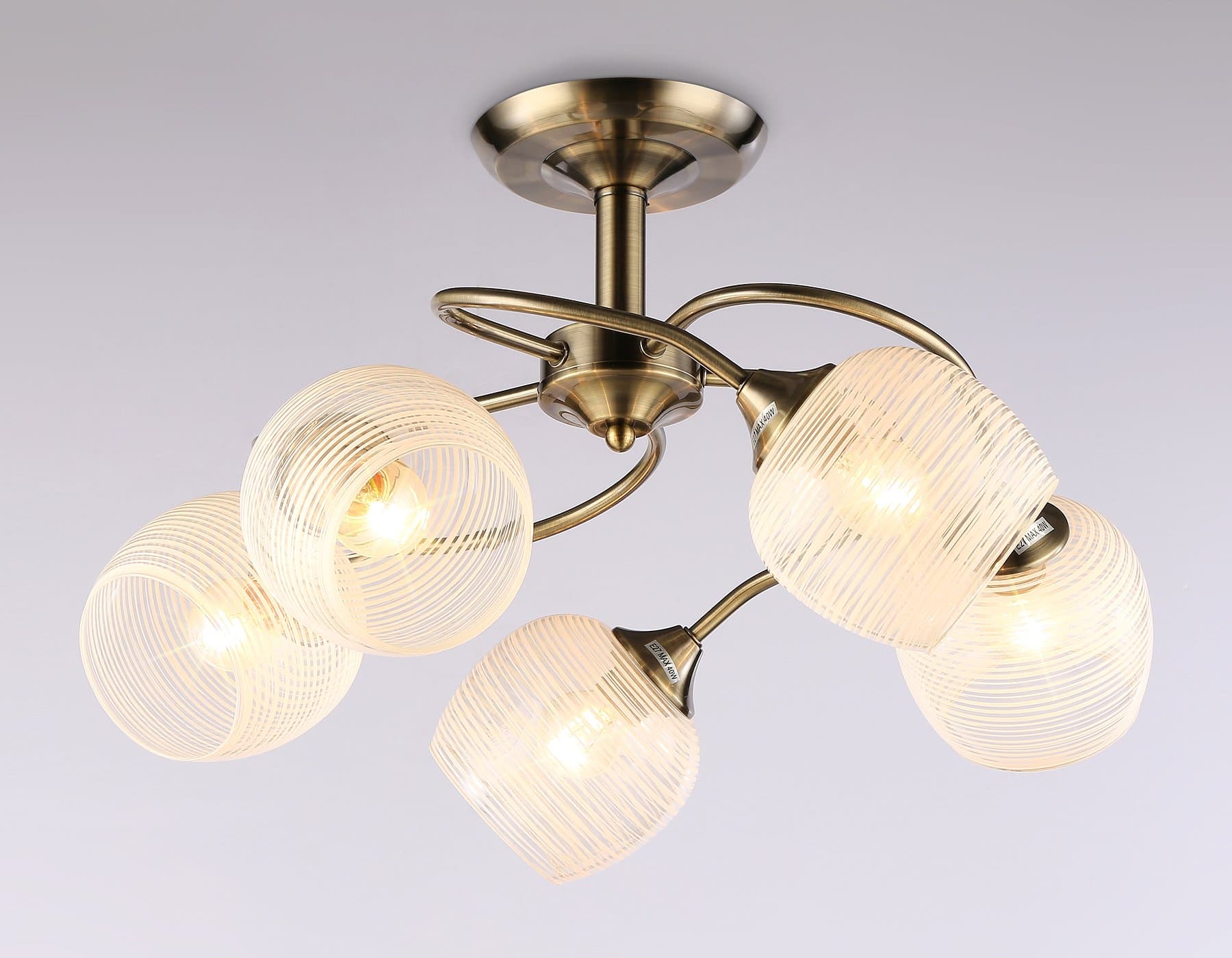 Ambrella Подвесная люстра TR3199/5 SB/CL/FR бронза/прозрачный/белый матовый E27/5 max 40W D600*485