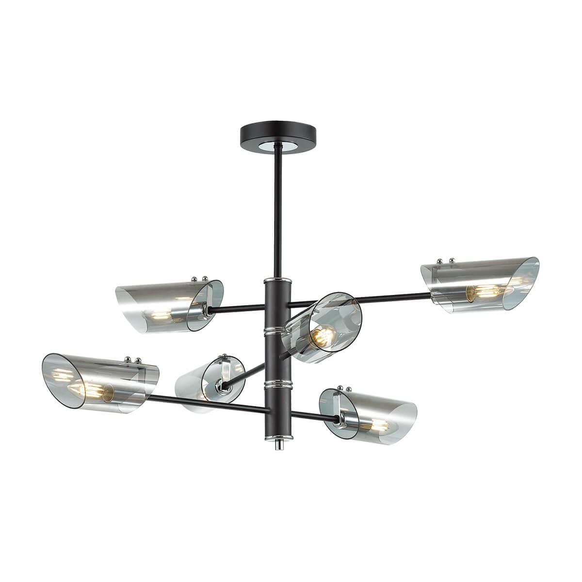 Lumion 4402/6C LN19 062 хром, черный Люстра потолочная E14 6*40W 220V NOLAN — миниатюра 1